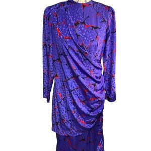 Brenner vintage purple red dress medium no size tag